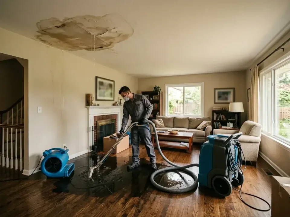 attic-pipe-burst-ceiling-drip-008 — frequently asked questions, Water Damage Restoration & Carpet Care in Fraser, MI